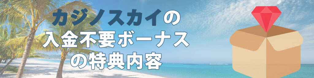 カジノスカイの入金不要ボーナスの特典内容
